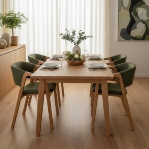 4-Seater Dining Table – Compact, Stylish & Perfect for Everyday Dining