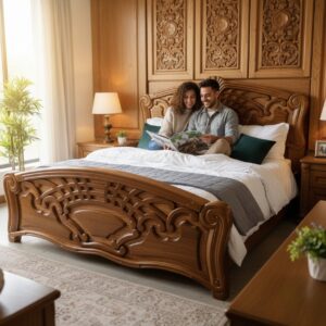 King Size Solid Teakwood Bed